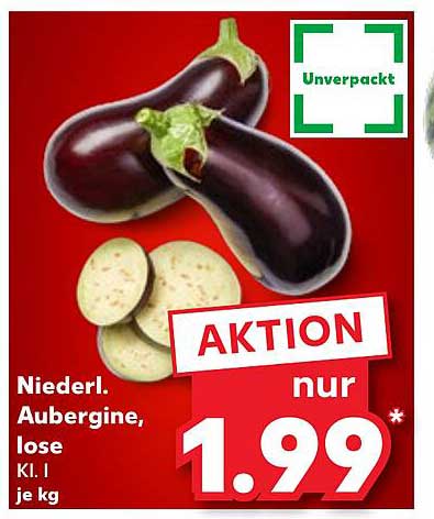 Niederl. Aubergine, lose, KI. I je kg