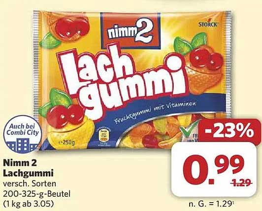 Nimm 2 Lachgummi 250g – Jetzt nur 0,99 €!