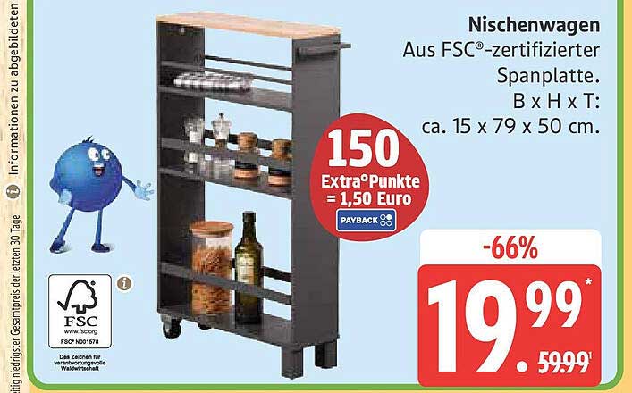 Nischenwagen aus FSC®-zertifizierter Spanplatte