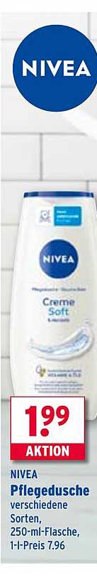 NIVEA Pflegedusche verschiedene Sorten, 250-ml-Flasche, 1 l-Preis 7,96