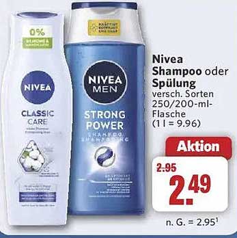 Nivea Shampoo oder Spülung 250/200-ml-Flasche