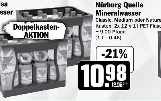 Nürburg Quelle Mineralwasser - Doppelkasten-Aktion
