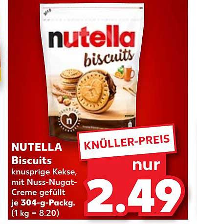 NUTELLA Biscuits - knusprige Kekse, mit Nuss-Nugat-Creme gefüllt