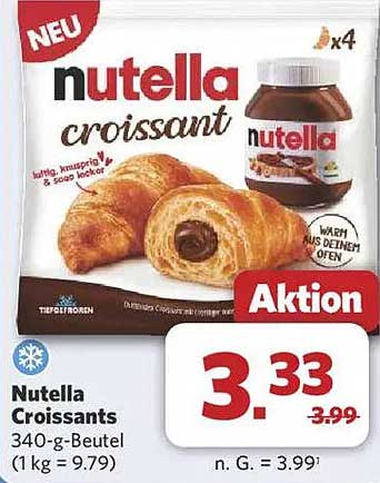 Nutella Croissants 340-g-Beutel - Aktion!