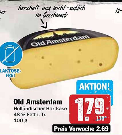 Old Amsterdam Holländischer Hartkäse 48 % Fett i. Tr.