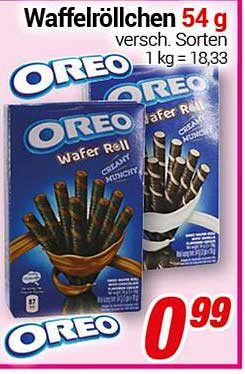 Oreo Waffelröllchen 54 g