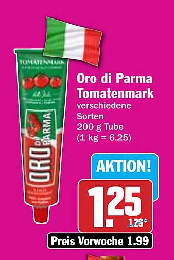 Oro di Parma Tomatenmark verschiedene Sorten 200 g Tube