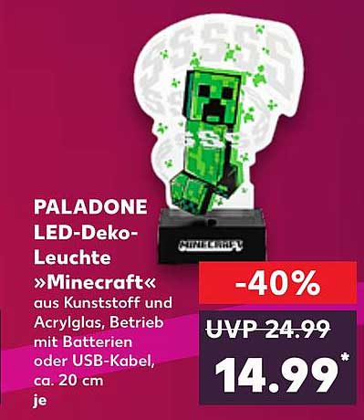 PALADONE LED-Deko-Leuchte »Minecraft«