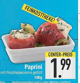 Papri­ni mit Frischkäsecreme gefüllt 100g