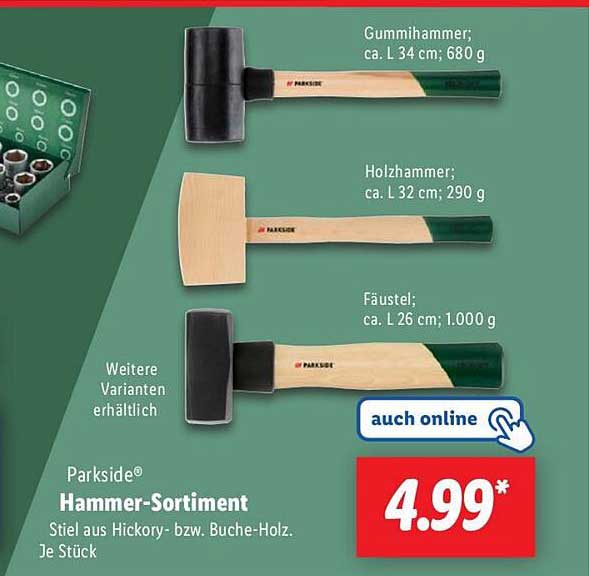 PARKSIDE Hammer-Sortiment – Vielfältige Schlagwerkzeuge für jede Anwendung