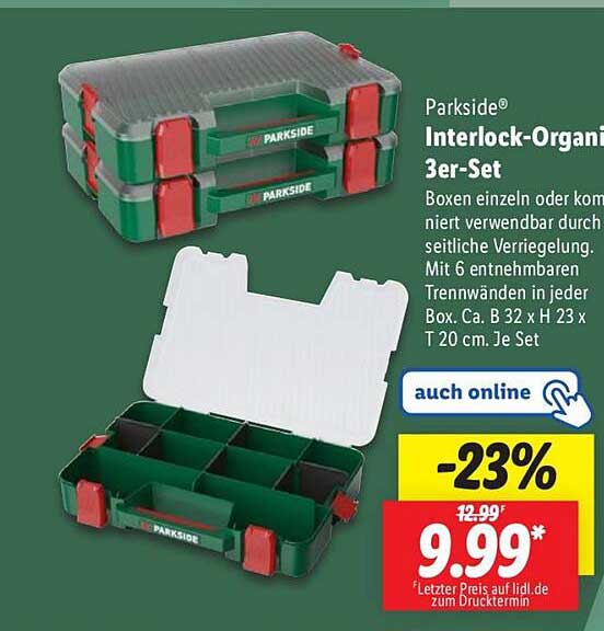 Parkside® Interlock-Organiser 3er-Set