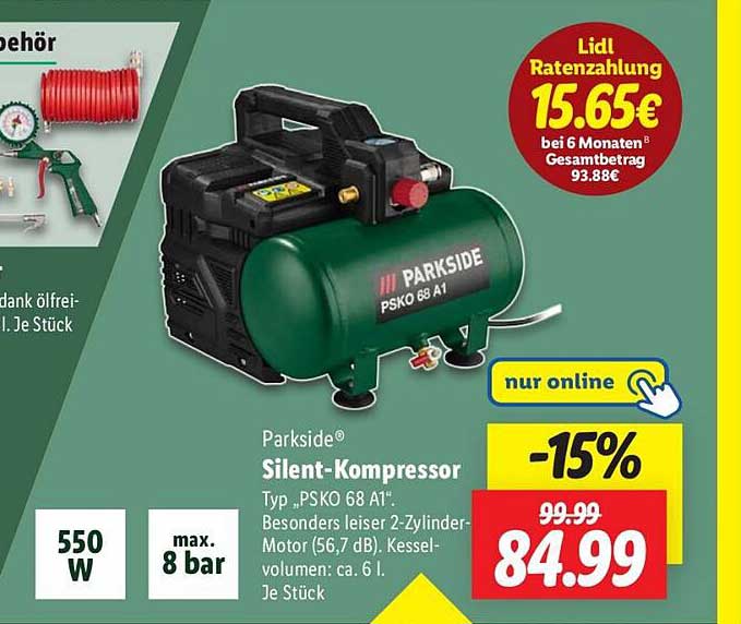 PARKSIDE® Silent-Kompressor PSKO 68 A1
