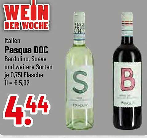 Pasqua DOC Bardolino, Soave und weitere Sorten 0,75 l Flasche