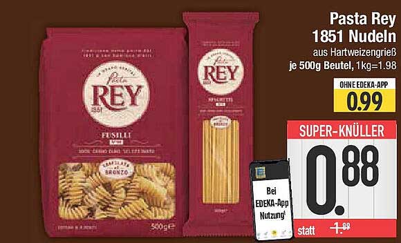 Pasta Rey 1851 Nudeln aus Hartweizengrieß - Super Knüller!