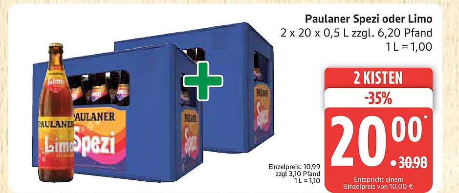 Paulaner Spezi oder Limo 2 Kisten -35%