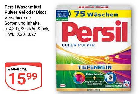 Persil Waschmittel Pulver, Gel oder Discs