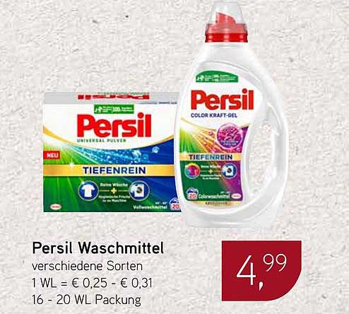 Persil Waschmittel verschiedene Sorten