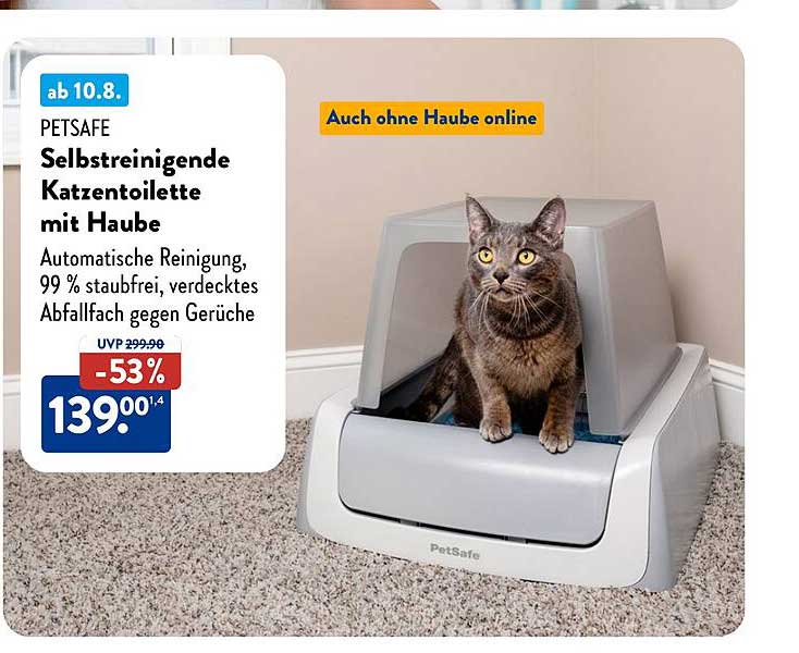 PetSafe Selbstreinigende Katzentoilette mit Haube
