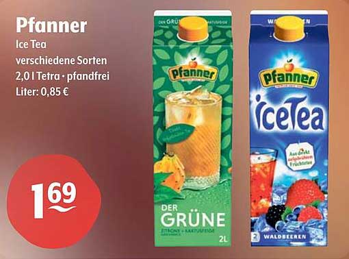 Pfanner Ice Tea - verschiedene Sorten 2,0 l Tetra