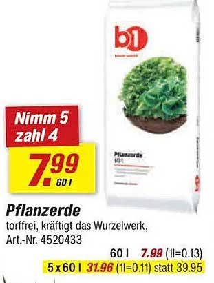 Pflanzenerde 60 l - torffrei, kräftigt das Wurzelwerk