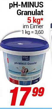 pH-MINUS Granulat 5 kg im Eimer