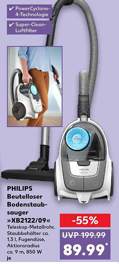 PHILIPS Beutelloser Bodenstaubsauger »XB2122/09«