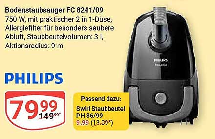 Philips Bodenstaubsauger FC 8241/09