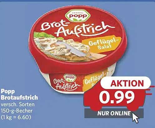 Popp Brotaufstrich - Geflügel-Salat 150 g Becher