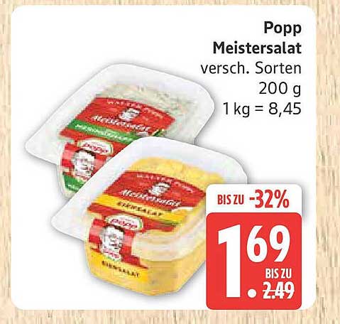 Popp Meistersalat 200 g - verschiedene Sorten
