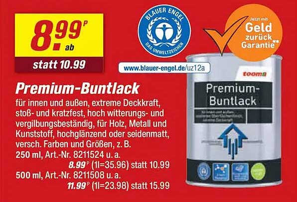 Premium-Buntlack für innen und außen