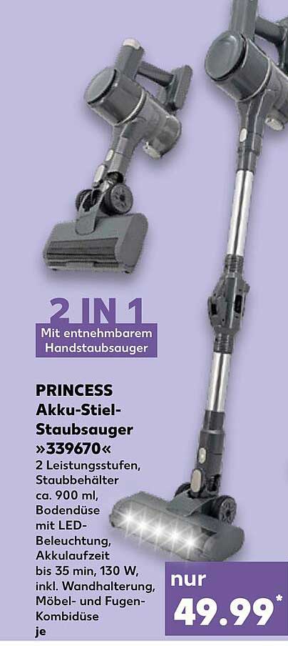 PRINCESS Akku-Stiel-Staubsauger »339670«