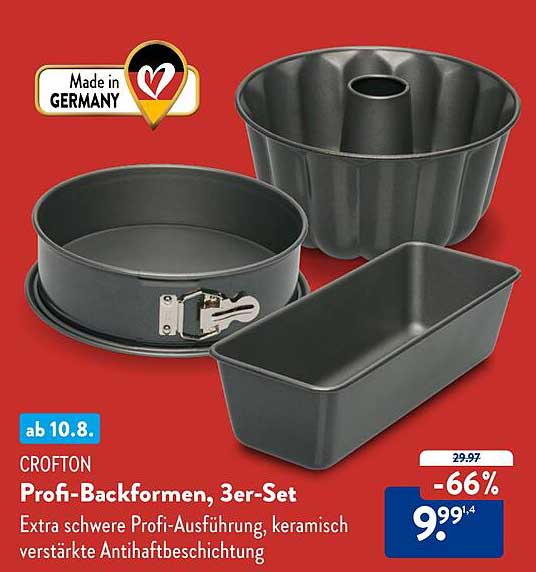 Profi-Backformen, 3er-Set von Crofton