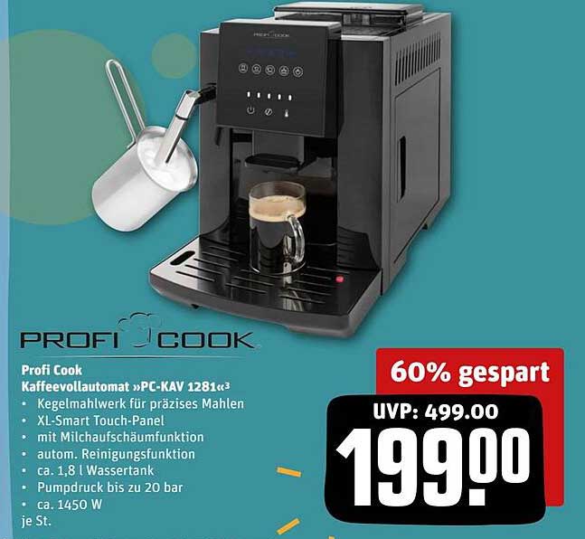Profi Cook Kaffeevollautomat »PC-KAV 1281«