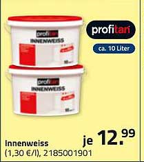 profi tari Innenweiß 10 Liter Eimer im Doppelpack