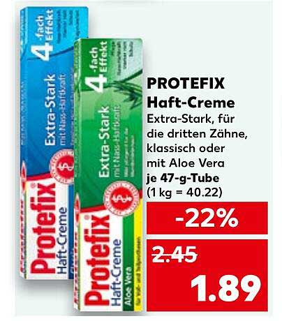 PROTEFIX Haft-Creme Extra-Stark für die dritten Zähne