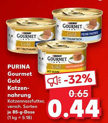 PURINA Gourmet Gold Katzennahrung 85-g-Dose - Sorten: Truthahn, Thunfisch, feine Pastete