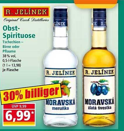 R. Jelínek Obst-Spirituose – Birne oder Pflaume (0,5 l)