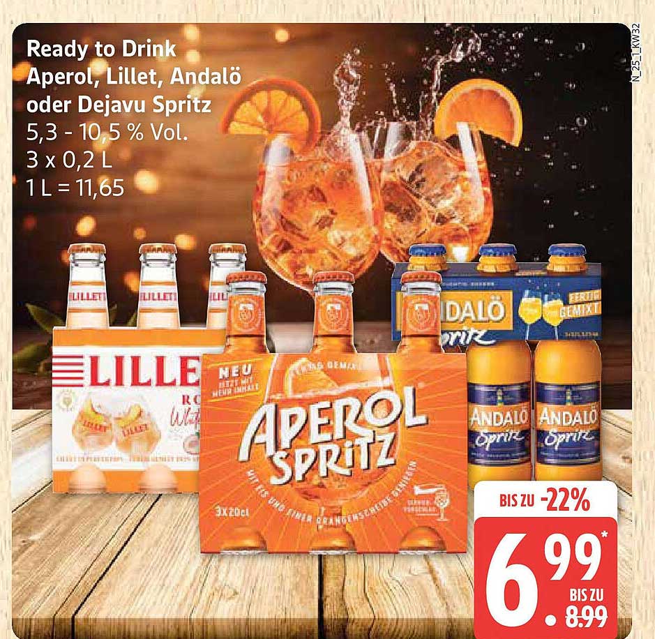 Ready to Drink Aperol, Lillet, Andalö oder Dejavu Spritz