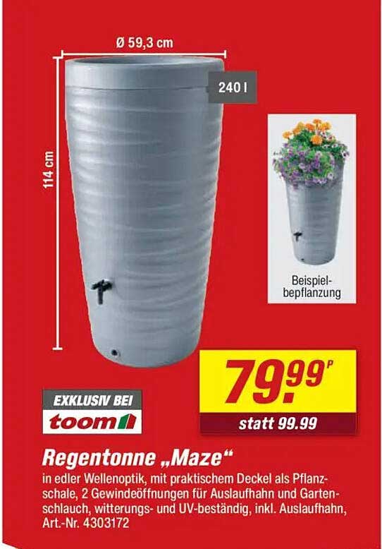 Regentonne "Maze"