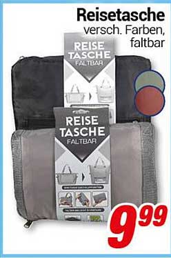 Reisetasche - vielseitig und faltbar in verschiedenen Farben