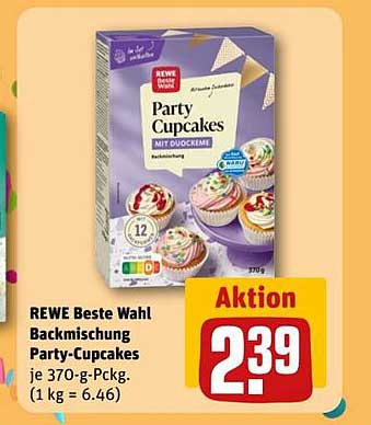 REWE Beste Wahl Backmischung Party-Cupcakes mit Buttercreme - 370 g