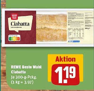 REWE Beste Wahl Ciabatta