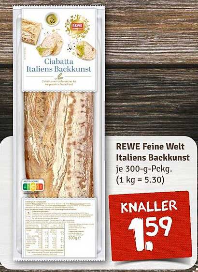 REWE Feine Welt Italiens Backkunst Ciabatta 300-g-Packung