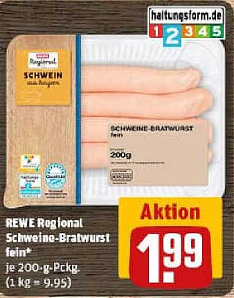 REWE Regional Schweine-Bratwurst fein*