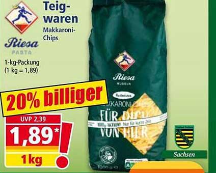Riesa Makkaroni-Chips 1-kg-Packung