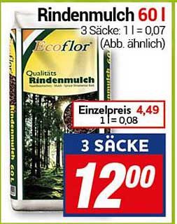 Rindenmulch 60 l - 3 Säcke für 12,00 €