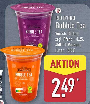 RIO D'ORO Bubble Tea - Verschiedene Sorten
