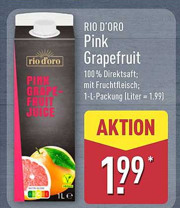 RIO D'ORO Pink Grapefruit Saft 1-Liter-Packung