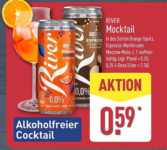 RIVER Mocktail - alkoholfreier Genuss in verschiedenen Sorten