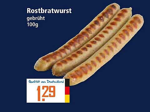 Rostbratwurst gebrüht 100g